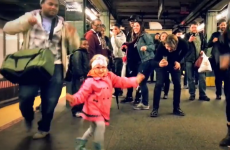 Little girl inspires joyous dance party in New York subway