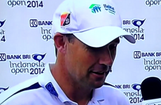Padraig Harrington is celebrating his win in the most Padraig Harrington way possible