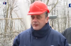 Guy has a near miss with a massive icicle on live TV