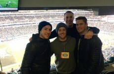 Rory McIlroy took in an NFL game with some Ulster rugby legends last night