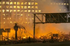 More than 250 firefighters battle blaze at Los Angeles apartment building