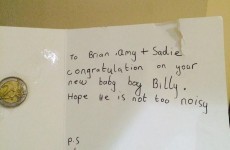 This little boy sent Brian O'Driscoll's new baby €2 of his pocket money