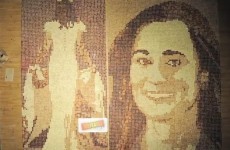 Bit of crumpet: Artist depicts Pippa Middleton in toast mosaic