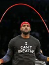 LeBron wore the 'I Can't Breathe' protest t-shirt before the Cavs' 7th straight win last night