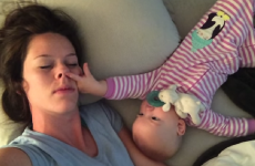 Baby wakes mam up, farts directly in her face