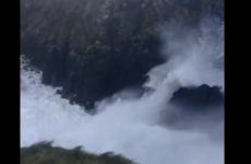 Footage of huge 'weatherbomb' waves captured in Donegal