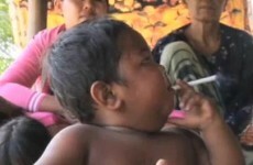 Smoking baby finally kicks the habit