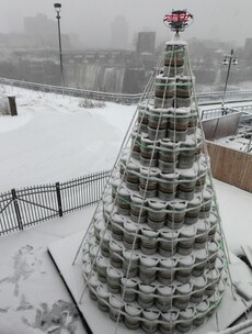 The ultimate Christmas tree is made of 300 beer kegs