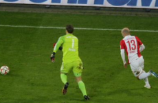 Manuel Neuer has been up to his old tricks this afternoon as he makes a sliding tackle 30 yards from goal