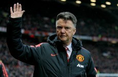 Newstalk commentator Dave McIntyre gets a frosty response from Louis van Gaal