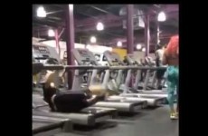 Guy falls off treadmill, recovers in the smoothest way possible