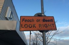 Someone took correcting this sign as Gaeilge into their own hands