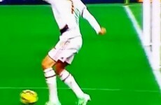 This ridiculous finish was ruled out for offside last night, sadly