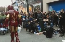 Iron Man was disco dancing on Grafton Street yesterday