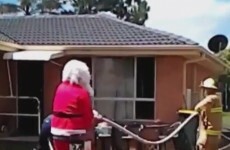 Santa Claus* saved a man from a burning building