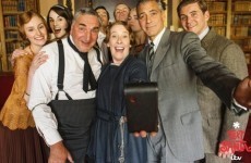 Here's George Clooney in the totally bizarre Downton Abbey charity special