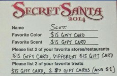 This note from an office worker epitomises the stress of Secret Santa