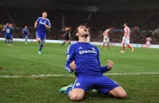 Fabregas stars as Chelsea beat Stoke to open up three-point lead