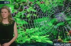 Nuala Carey was caught unawares while doing the weather yesterday
