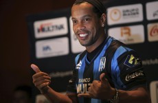 Ronaldinho has been threatened with the sack by his club cos he's gone missing