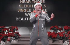 The Rock is surprisingly good at singing Christmas songs in a onesie