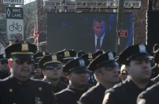 NYPD officers turned their backs on the city's mayor when he spoke at cop's funeral