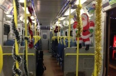 This Irish Rail train was completely decked out for Christmas