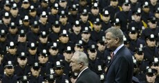 New York mayor booed at police graduation as tensions increase