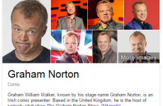 Something seems a bit off in Graham Norton's Google biography...