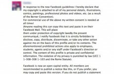 Don't share that Facebook 'copyright' post, it's nonsense