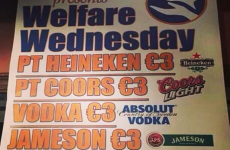 Poll: Do you think the 'Welfare Wednesday' drinks promo is irresponsible?