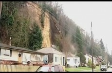 Watch the moment a terrifying landslide knocks entire house off its foundation