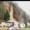 Watch the moment a terrifying landslide knocks entire house off its foundation