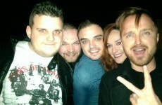 So, it looks like Aaron Paul was out gallivanting in Dublin last night