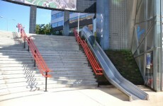 Wheee! Dutch train station installs slide as 'transfer accelerator'