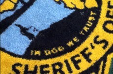 There's something terribly wrong with this sheriff's new rug...