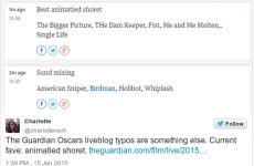 Hulianna MOore and benedict XCuebrvatch - The Guardian's hilarious Oscar typos