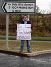 Remember Sean --- the guy standing by the roadside looking for work? Well, good news...