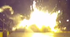 Video shows moment SpaceX rocket crashed down on ocean barge
