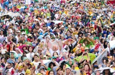 A record six million people turned out to see the Pope today