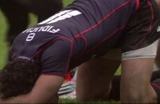 Toulouse flyer Yoann Huget is getting a lot of stick for this ridiculous dive yesterday