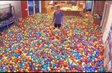 Dad of the year turns his entire house into a ballpit and it's AMAZING