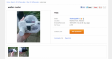 Someone ripped out their water meter and is offering it up online