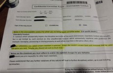 This might be the best disciplinary warning we've ever seen