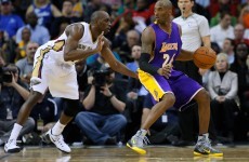 Kobe Bryant injured his right shoulder - so he came back on and played left-handed instead