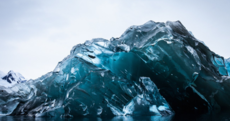 Deep, deep blue: This is what a flipped-over iceberg looks like