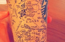 Somebody actually drew Middle-Earth on a Starbucks cup, and it's ridiculously impressive