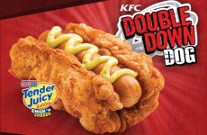 KFC is now selling a hot dog wrapped in fried chicken