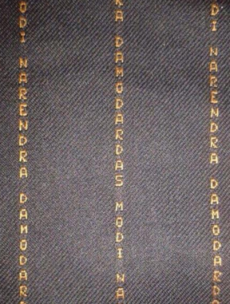 Indian prime minister wears suit with his own name written all over it