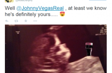 Maia Dunphy and Johnny Vegas announce baby news, with a pint of Guinness